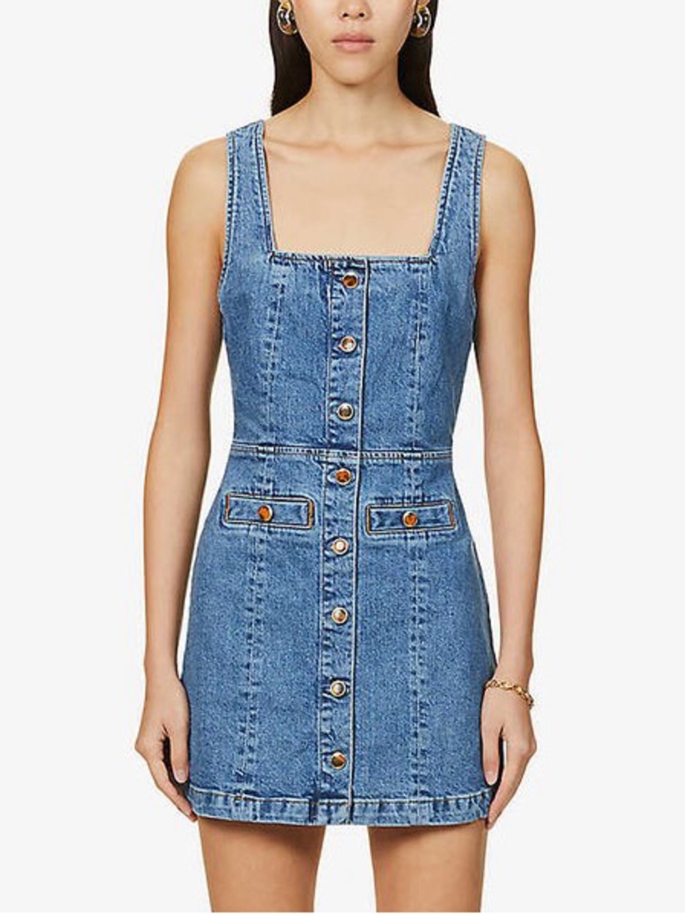 Reformation Dionne Denim Mini Dress - Size 6